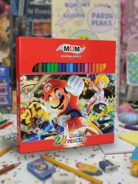 مداد رنگی 24 مقوایی MGM