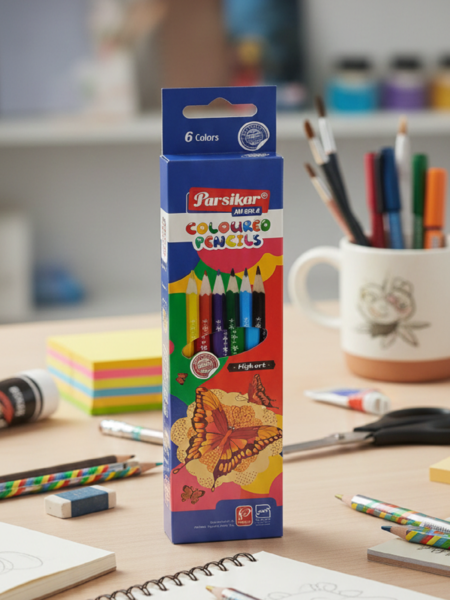 مداد رنگی 6 رنگ پارسیکار