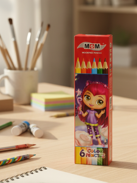 مداد رنگی 6 رنگ mgm