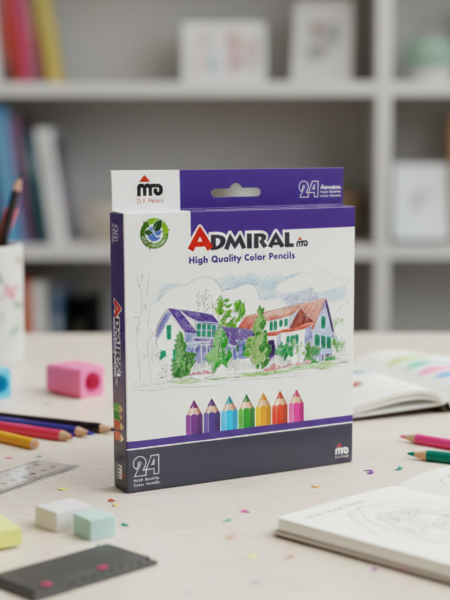 مداد رنگی 24 مقوایی آدمیرال