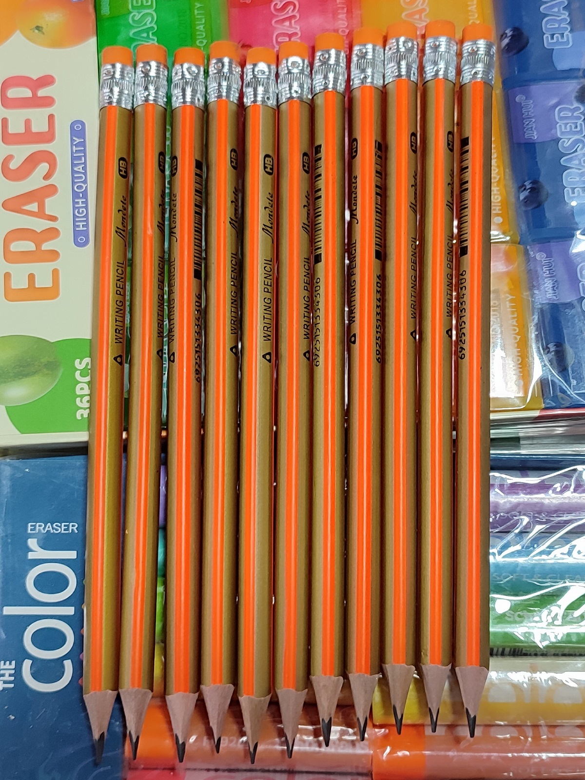 مداد سه گوش پاکن دار موندیت